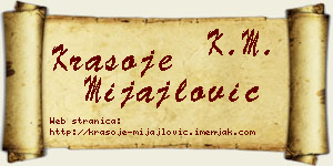 Krasoje Mijajlović vizit kartica